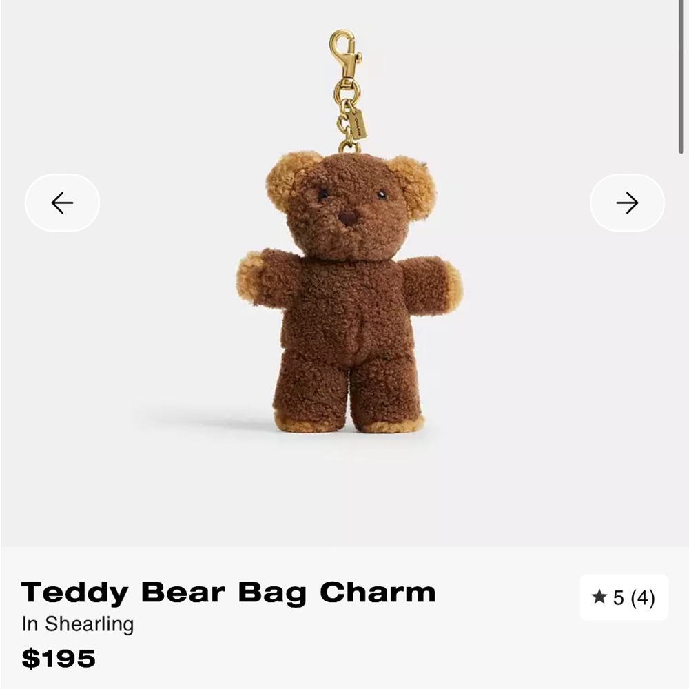 Coach Teddy Bear Bag Charm